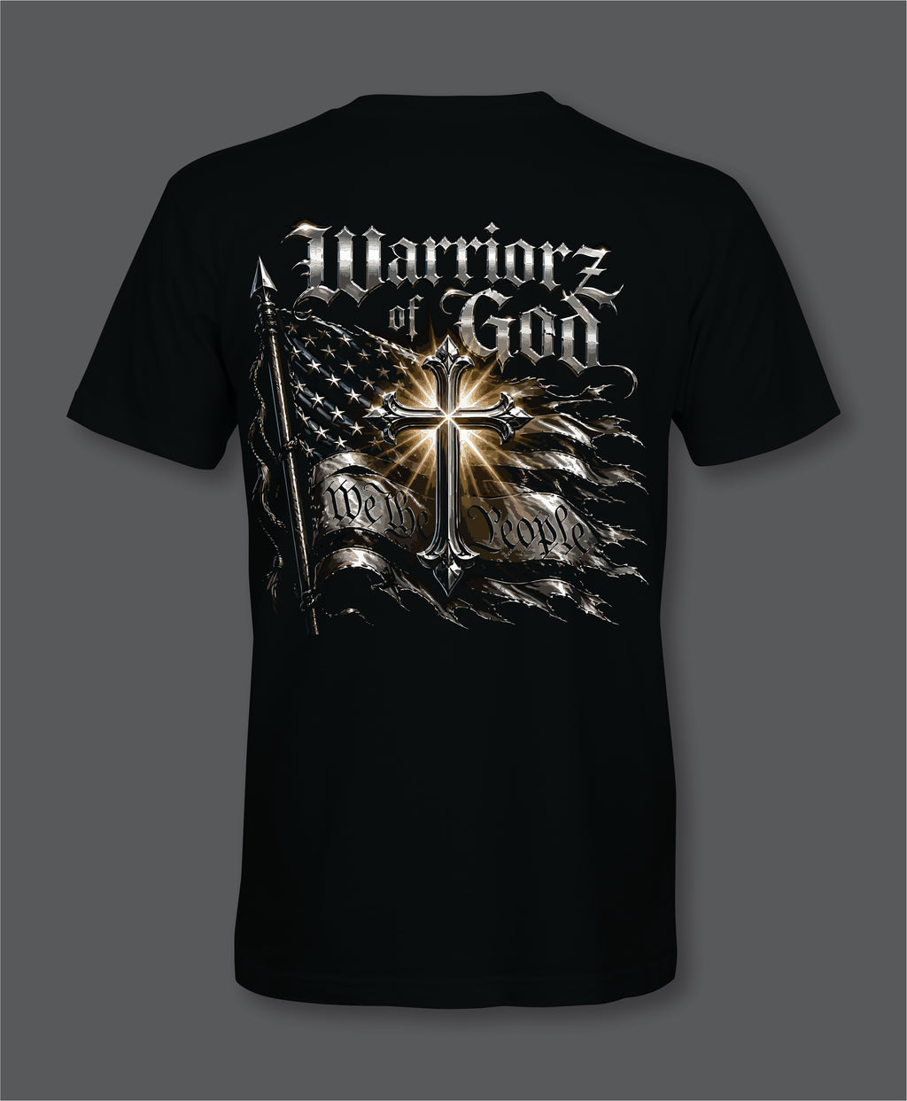 Warriorz of God Front and Back Logo Black T-Shirt