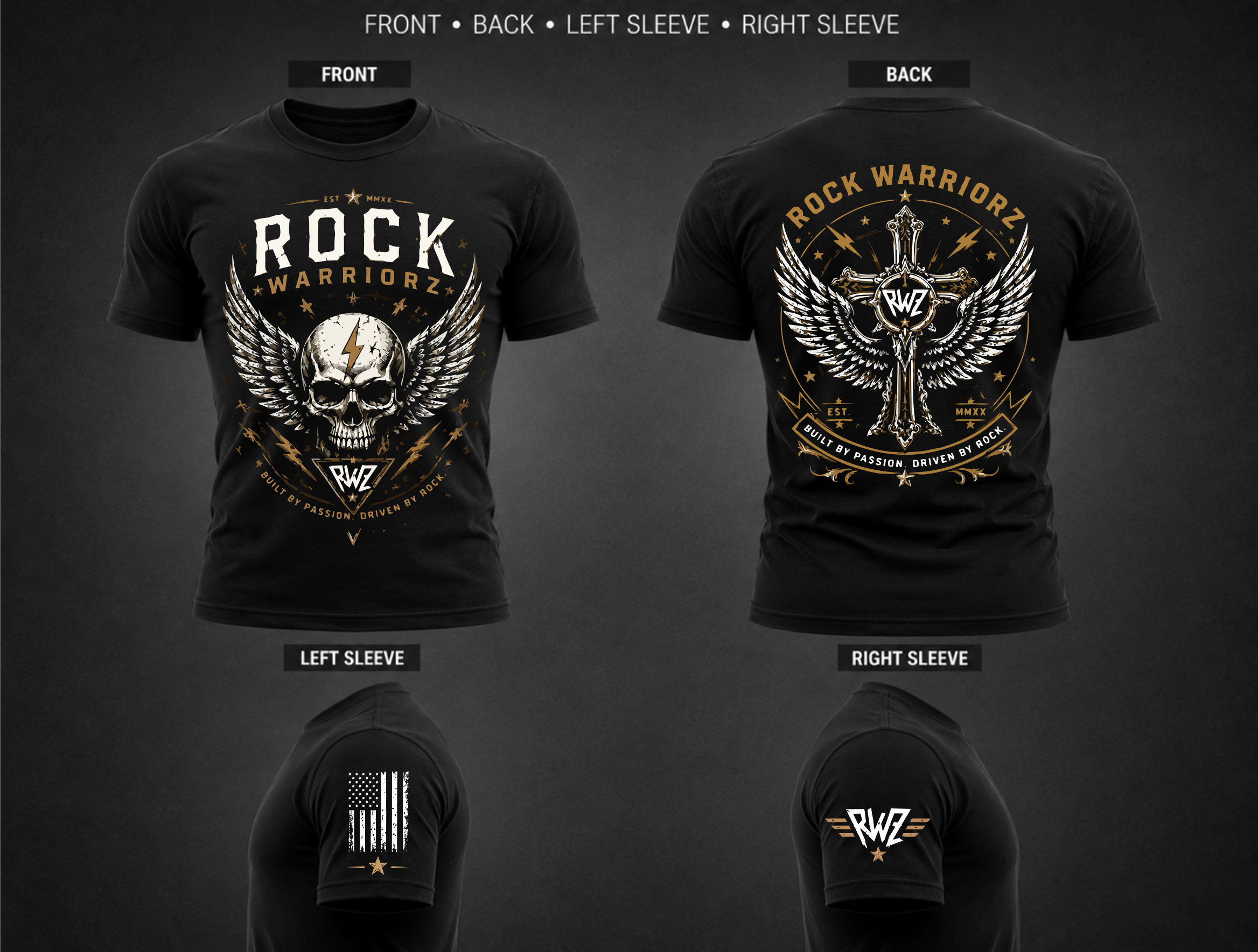 Rock Warriorz Built by Passion Driven by Rck T-Shirt