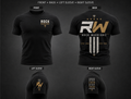 Rock Warriorz Left Chest back both Sleeves Black T-Shirt