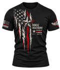 Rock Warriorz Flag and Star Black T-Shirt