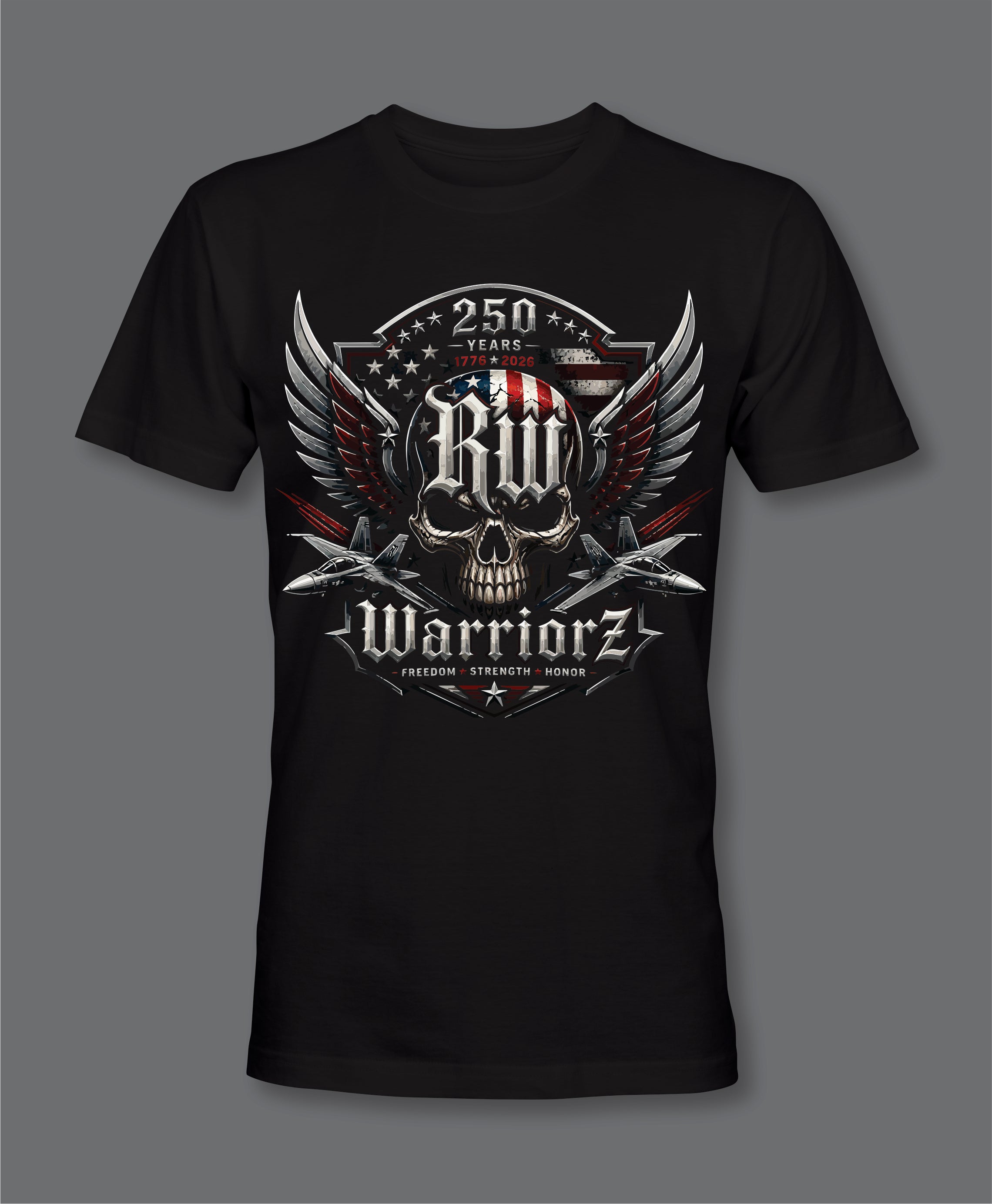RW Warriorz Freedom T-Shirt Front Logo