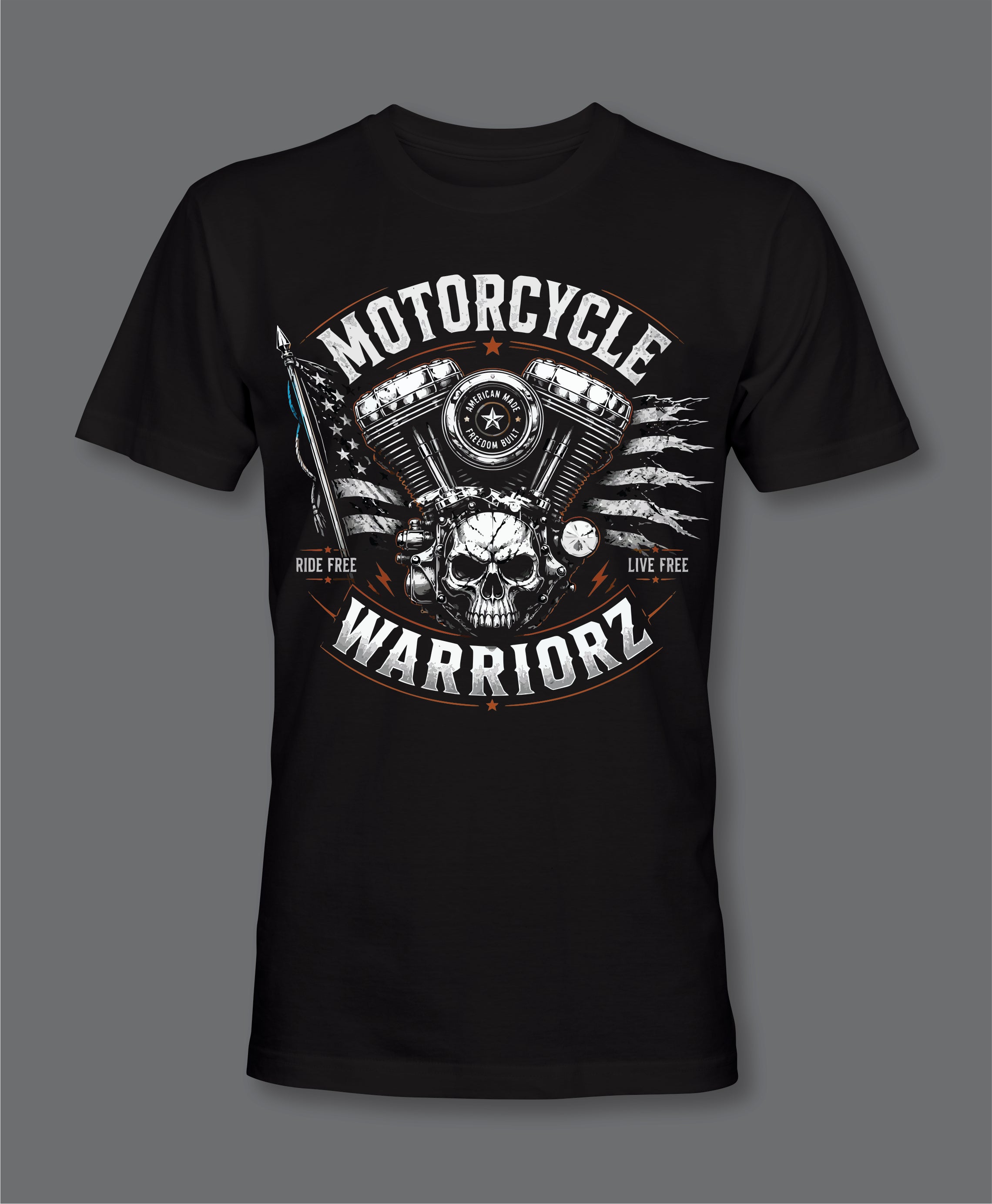 Motorcycle Warriorz T-Shirt Front Logo