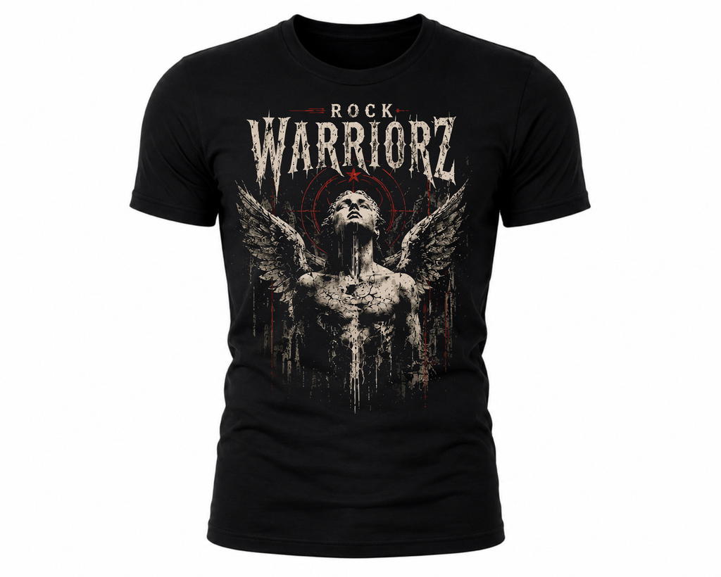 Rock Warriorz Angel Saint Black T-Shirt