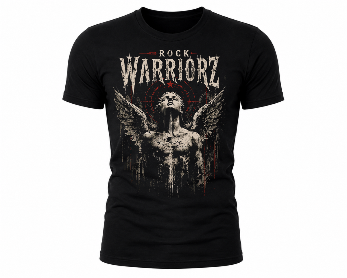 Rock Warriorz Angel Saint Black T-Shirt