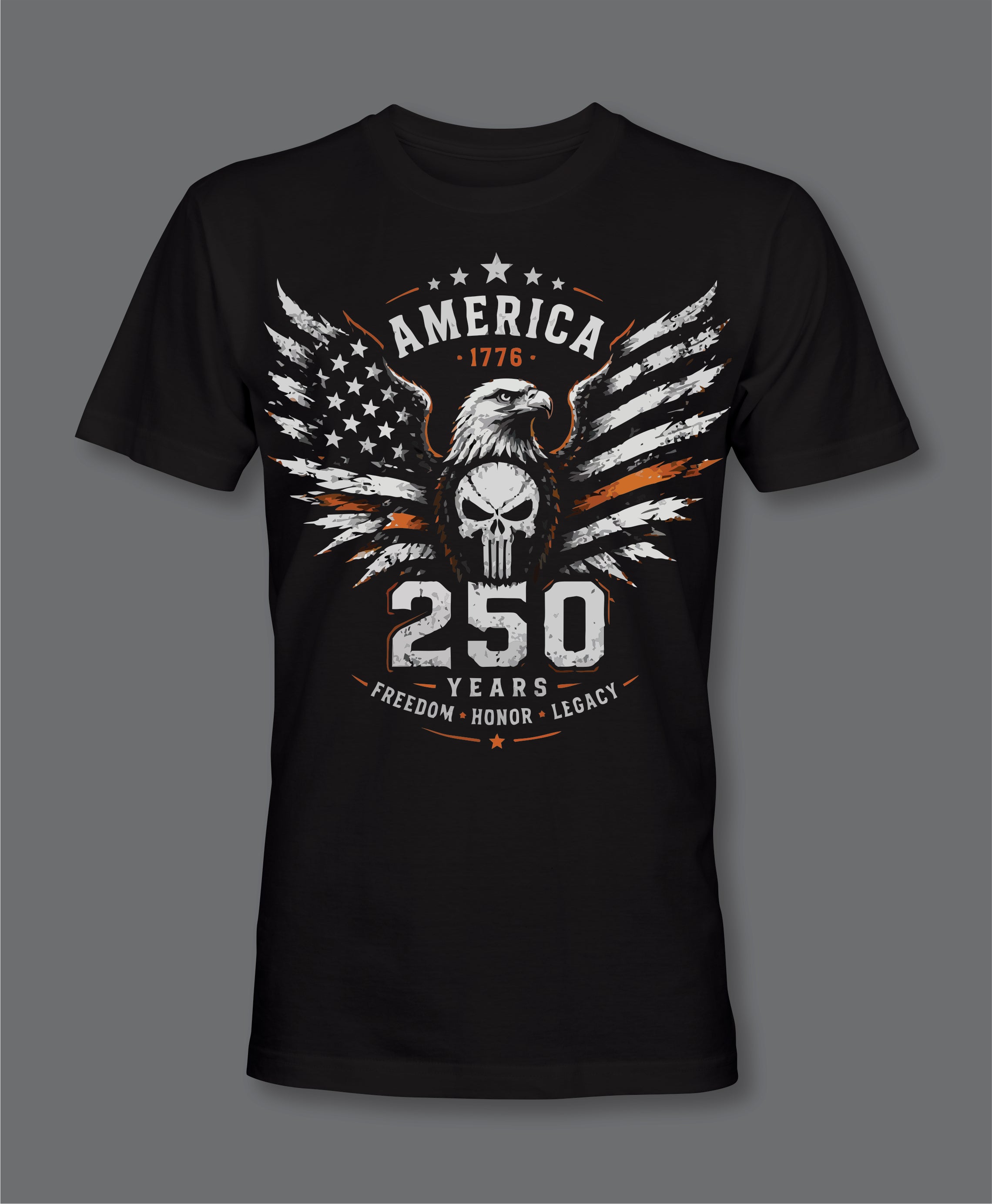RW 250th America Freedom Honor Legacy Front Logo T-Shirt