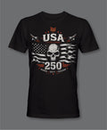 RW USA 250th Black Front Logo T-Shirt