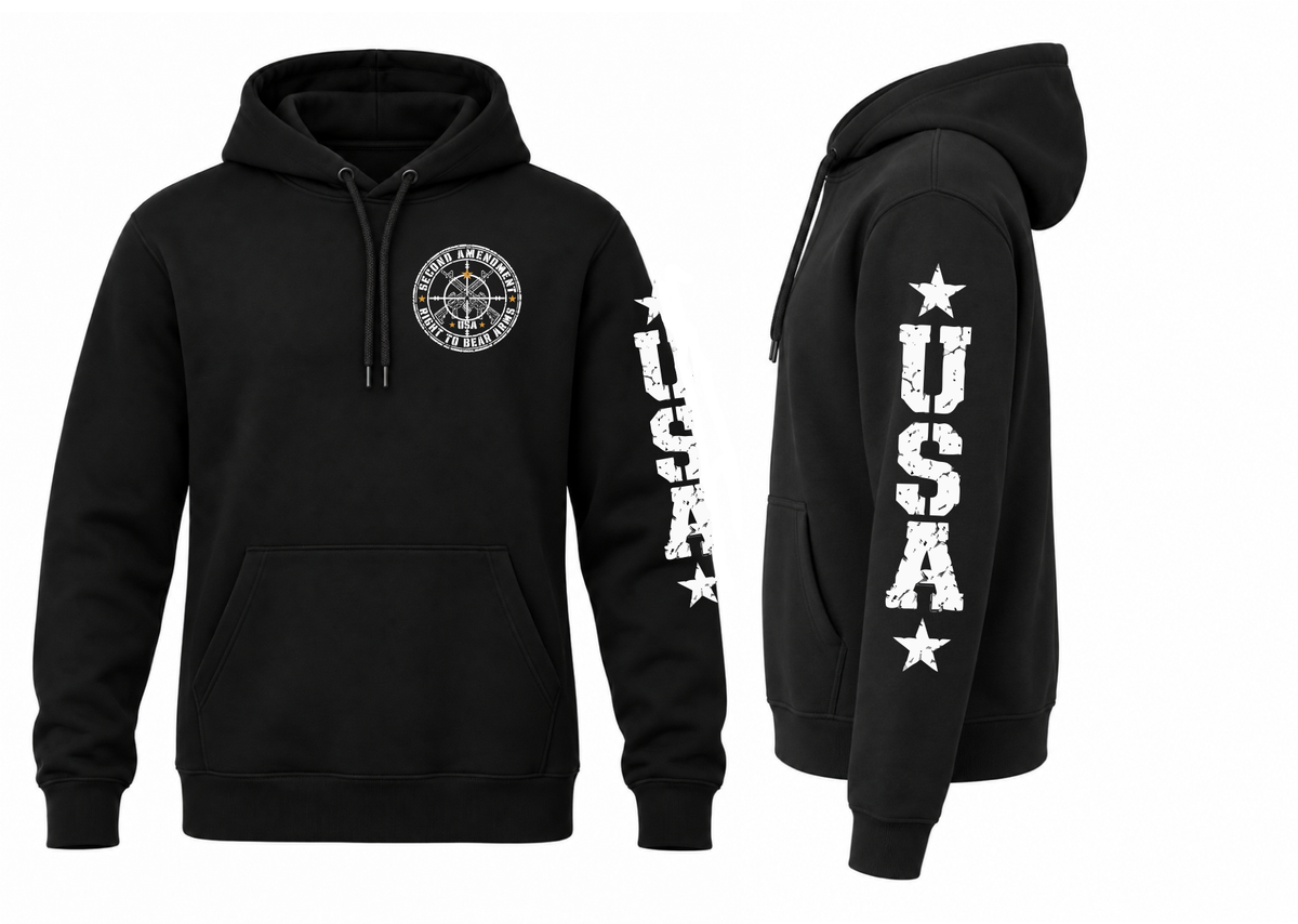 Rock Warriorz 2nd Amendment USA Black Hoodie