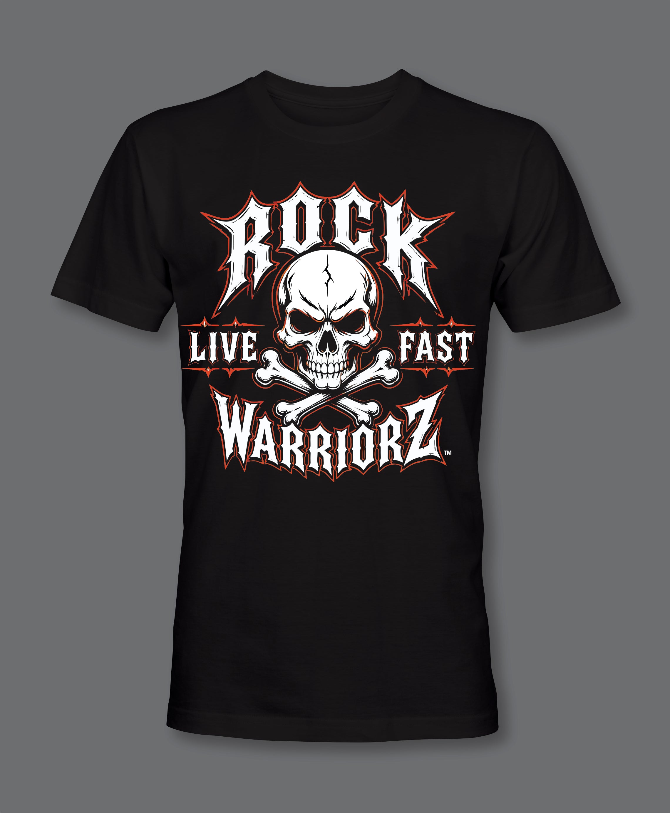 Rock Warriorz Live Fast Front Logo T-Shirt