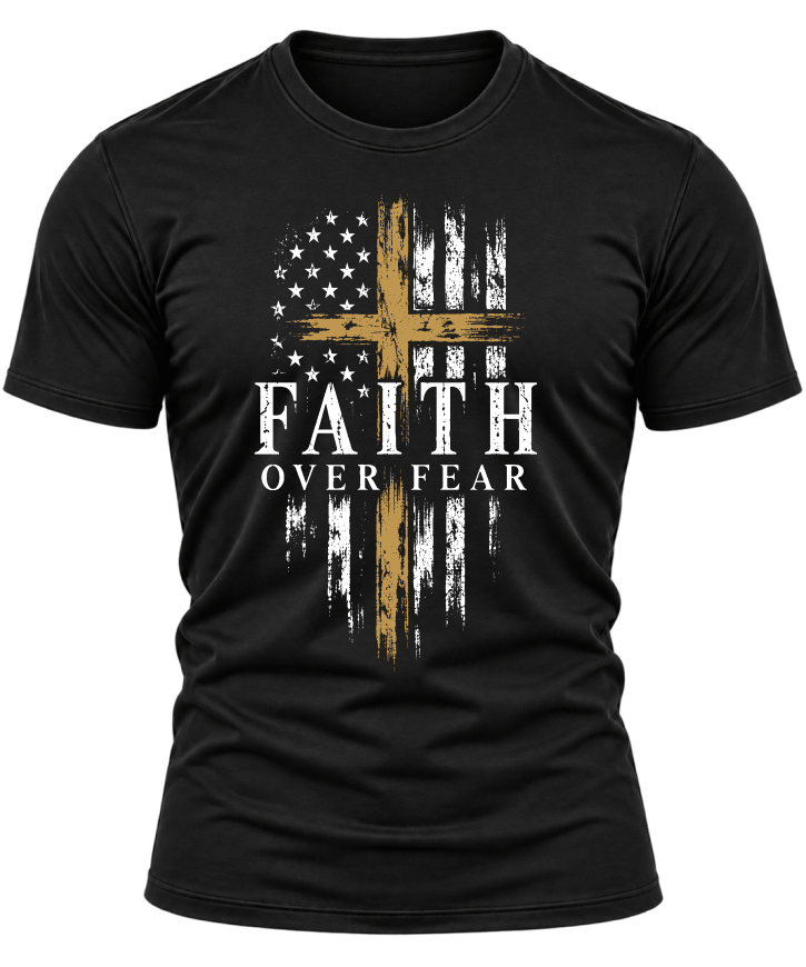 Faith Over Fear Black T-Shirt