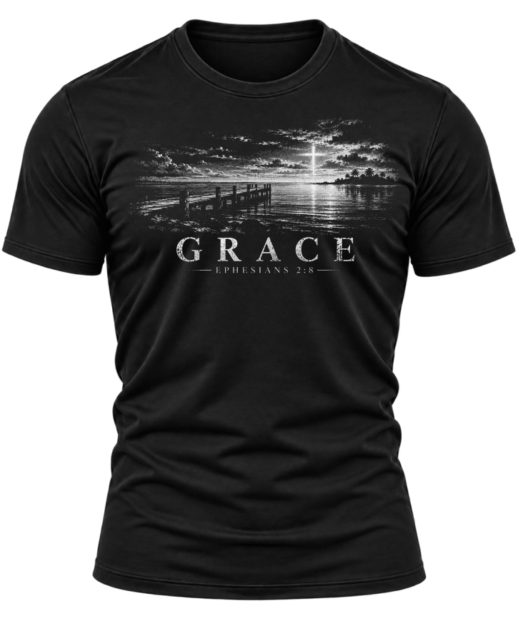 Grace Black and Navy T-Shirt