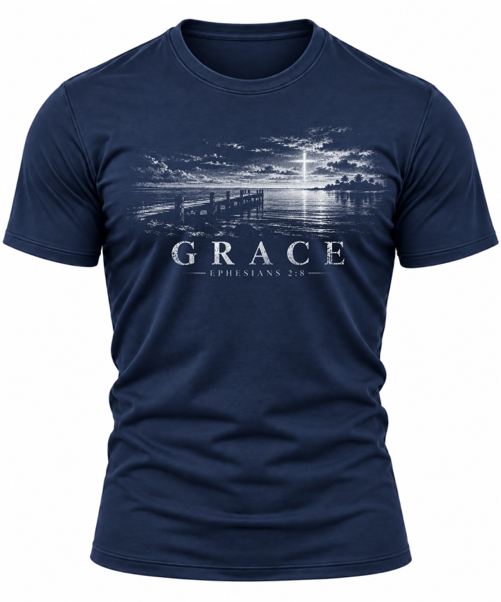 Grace Black and Navy T-Shirt
