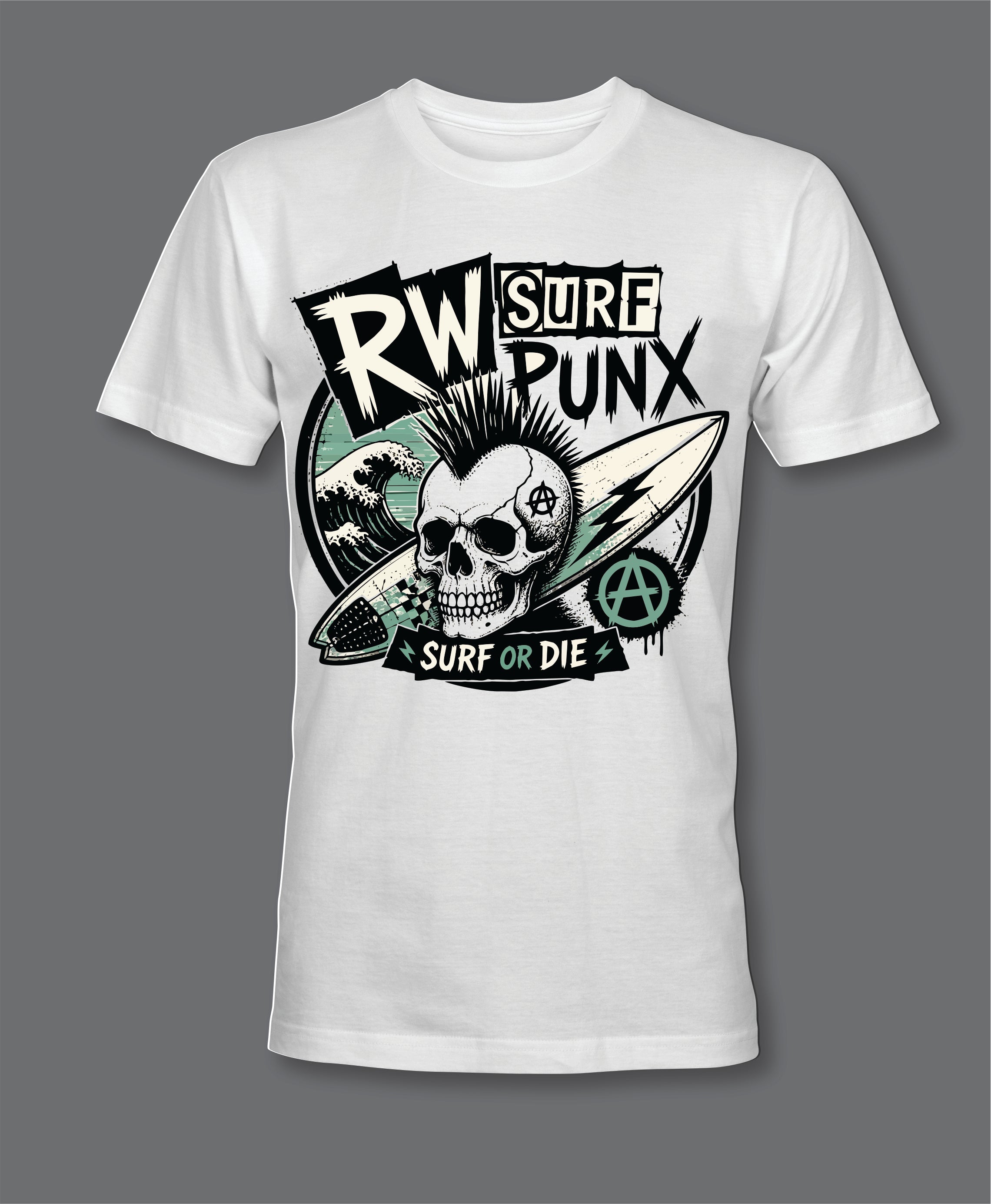 RW Surf Punx Front Logo T-Shirt