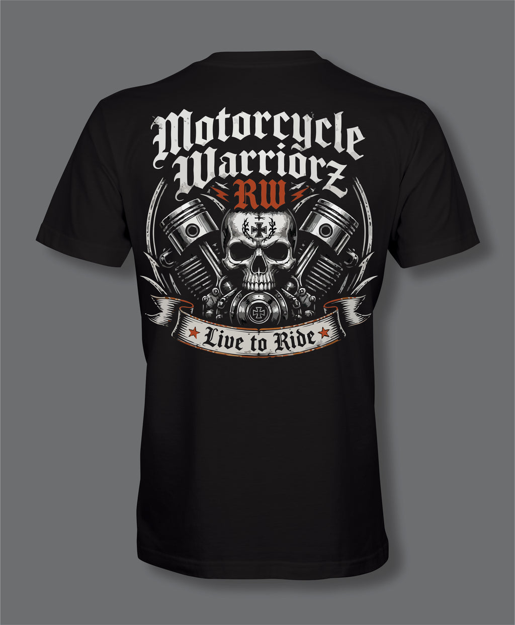 RW Motorcycle Warriorz Front and Back Logo