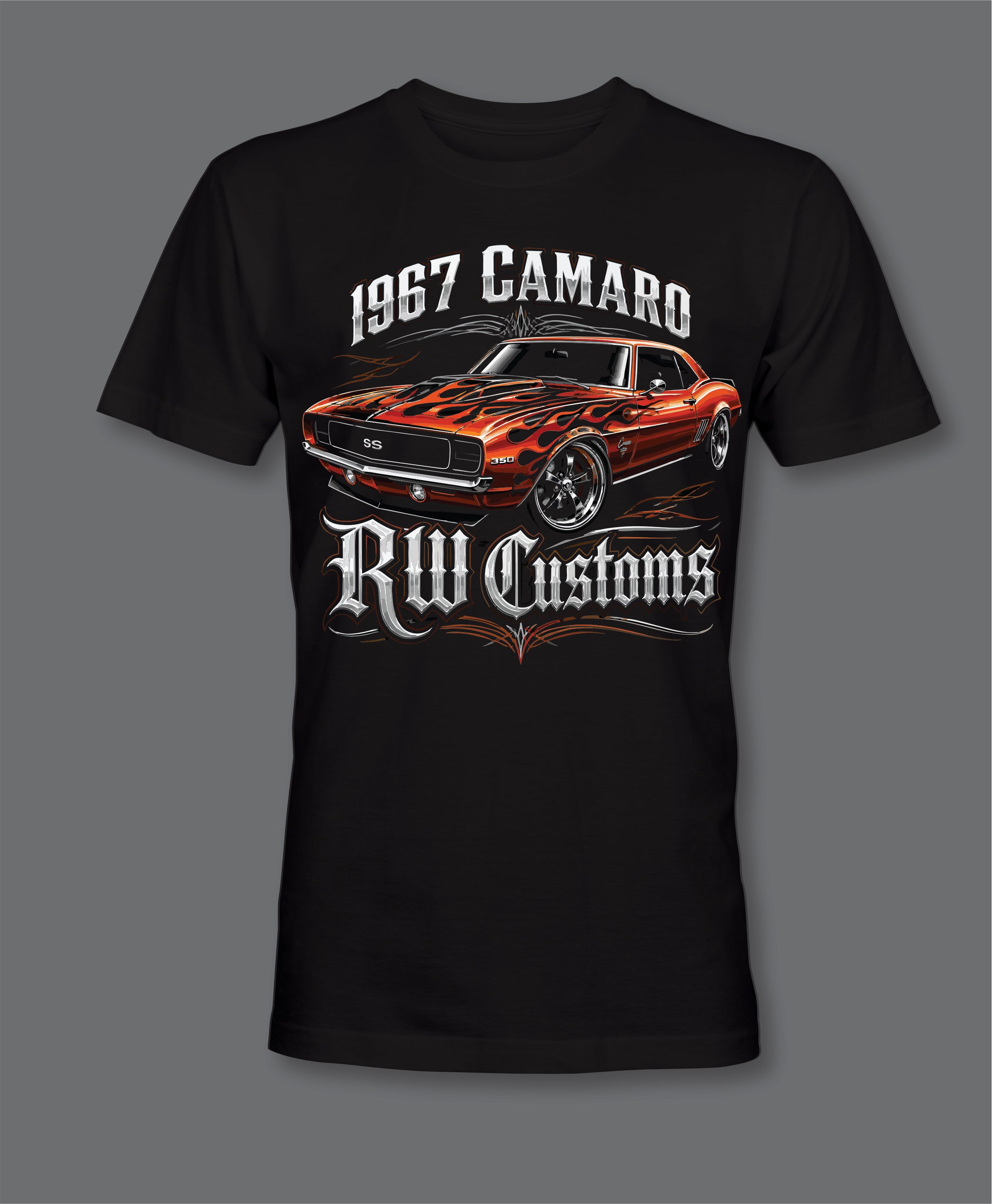 RW Customs 1967 Camaro Front Logo T-Shirt
