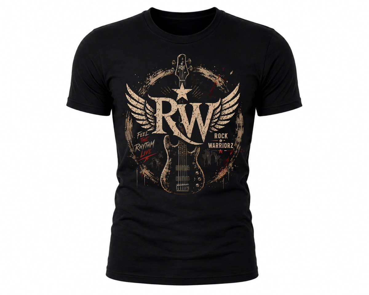 Rock Warriorz RW Bass Black T-Shirt