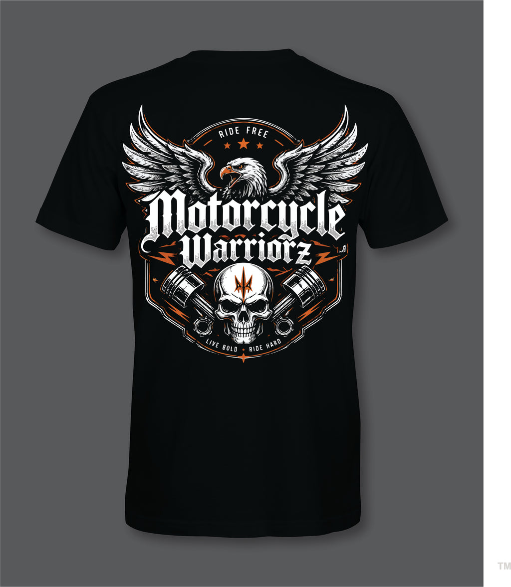 RW Motorcycle Warriorz Front and Back Logo