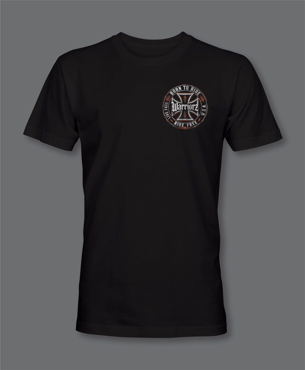RW Motorcycle Warriorz Front and Back Logo