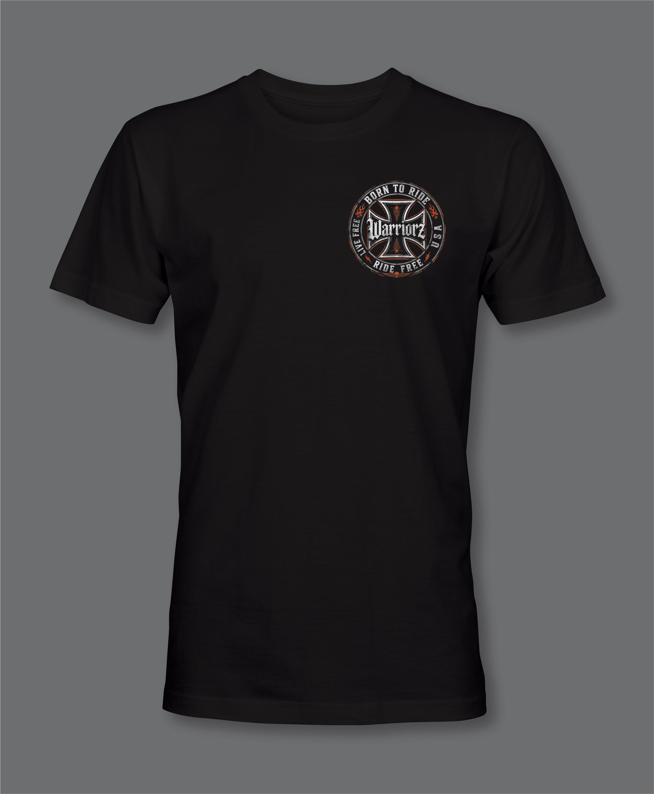 RW Motorcycle Warriorz Front and Back Logo