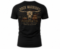 Rock Warriorz Freedom Company Bull Skull Signature Collection Black T-Shirt