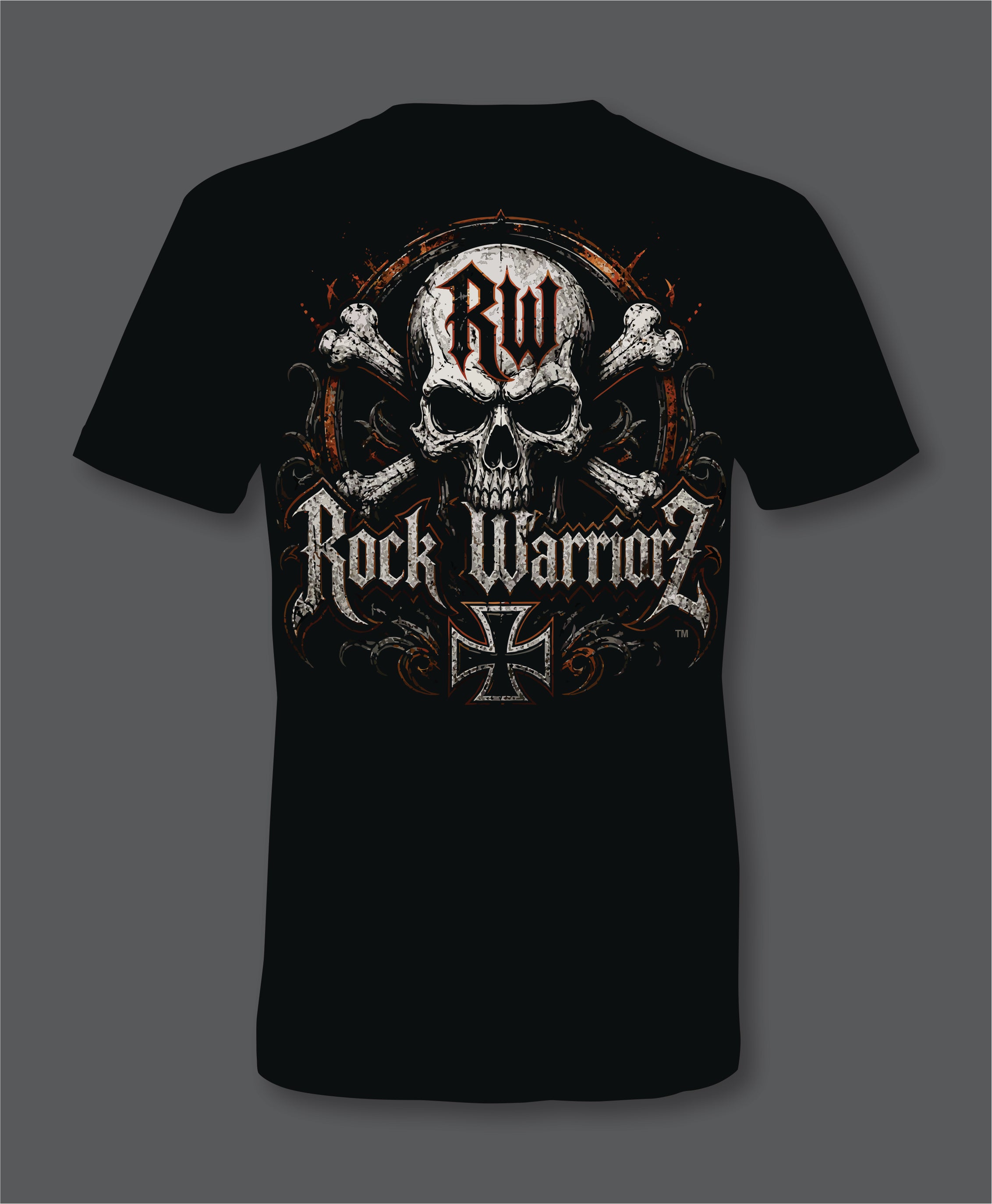 Rock Warriorz Front Back Logo
