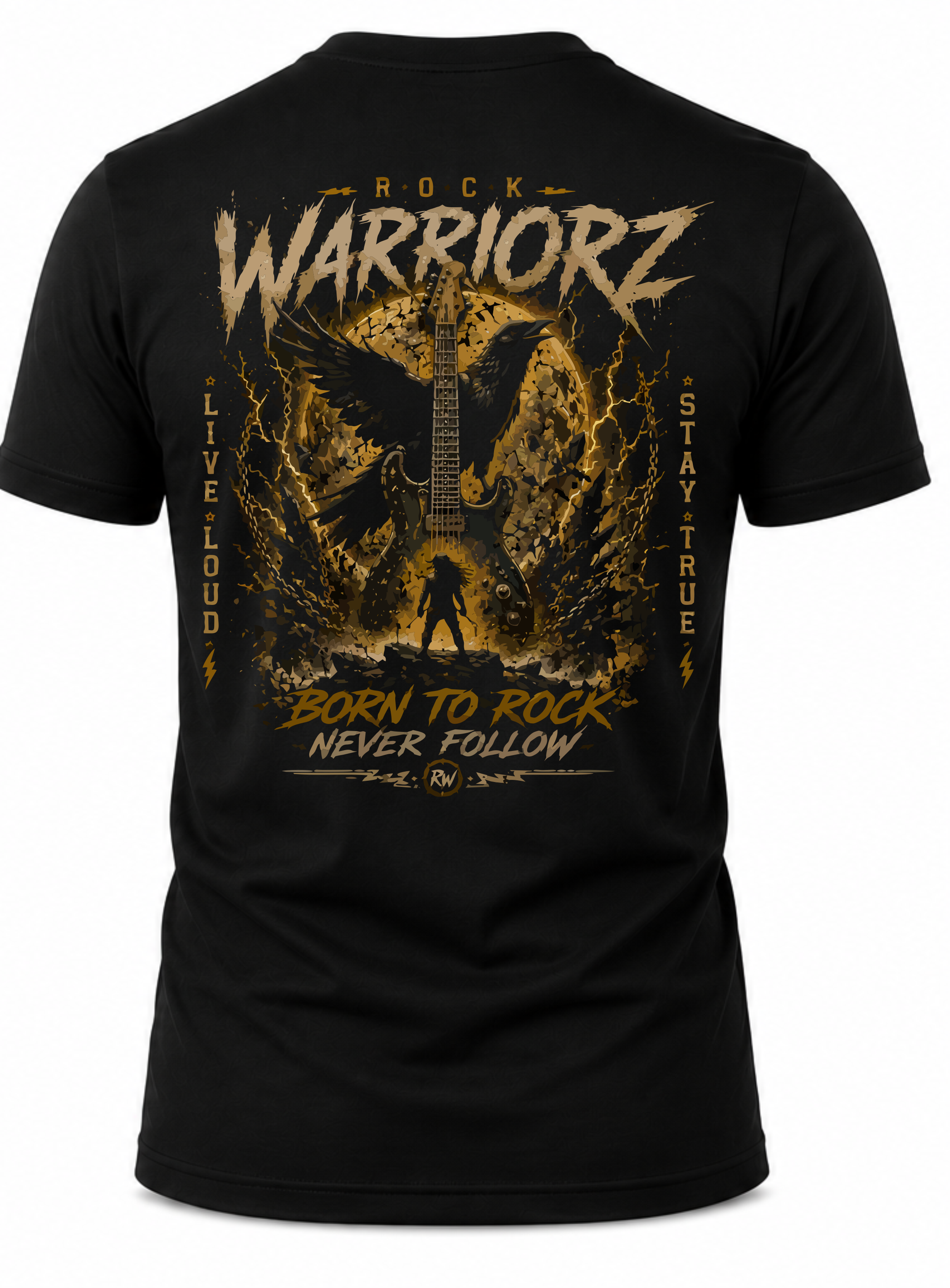 Rock Warriorz Born to Rock Never Follow T-Shirt