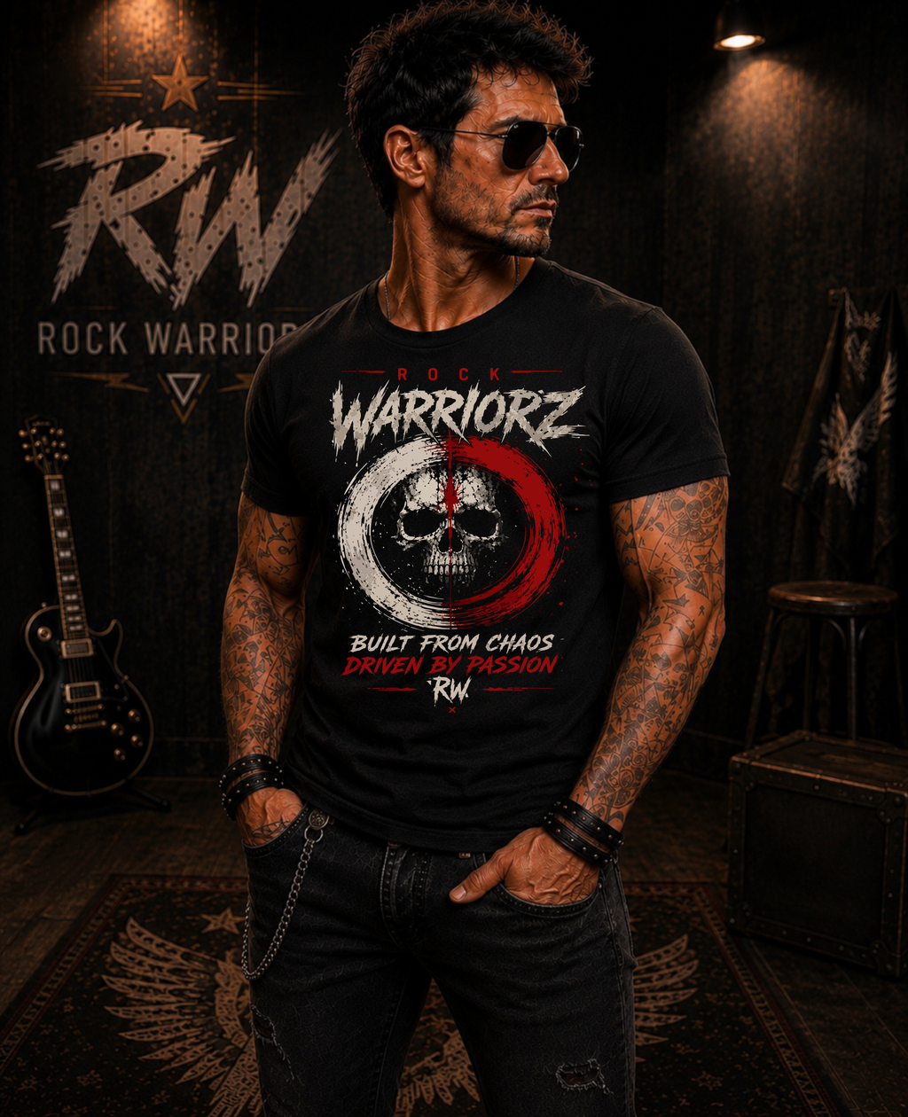 Rock Warriorz Built from Chaos Black T-Shirt