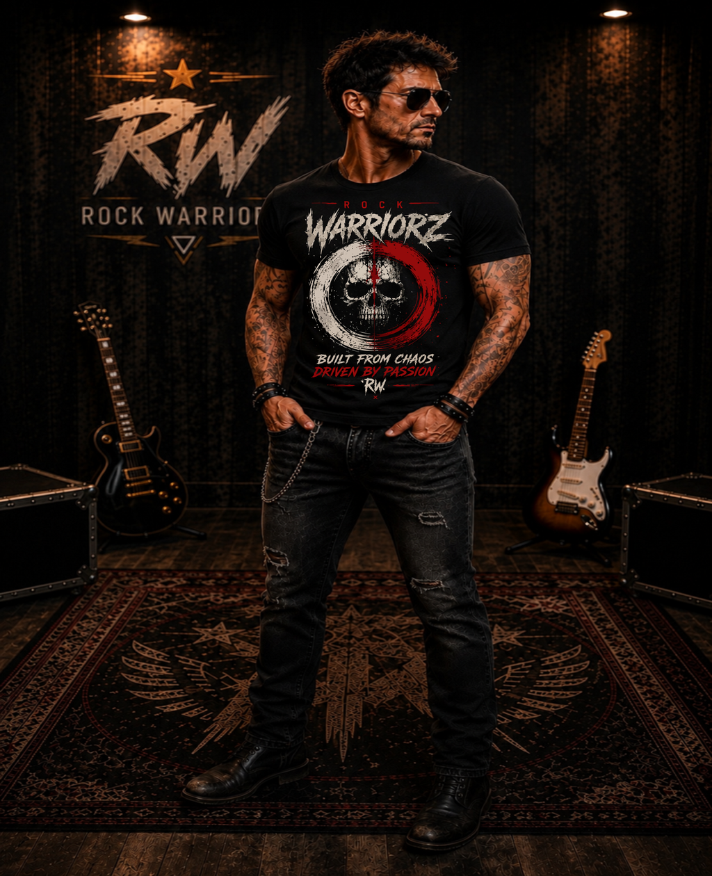 Rock Warriorz Built from Chaos Black T-Shirt