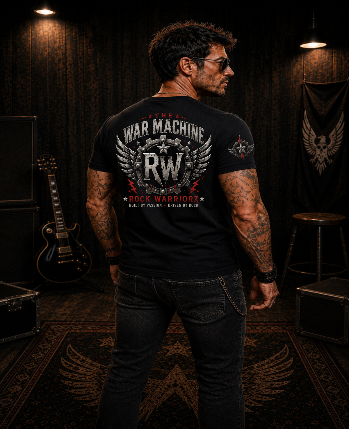 Rock Warriorz War Machine Black T-Shirt
