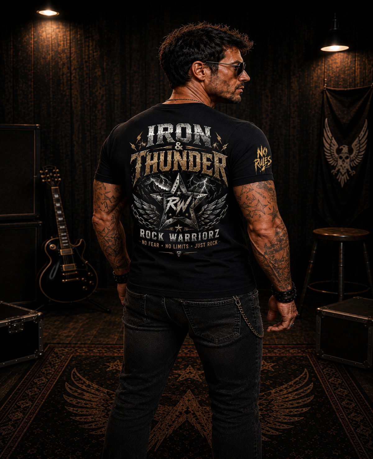 Rock Warriorz Iron Thunder Black T-Shirt