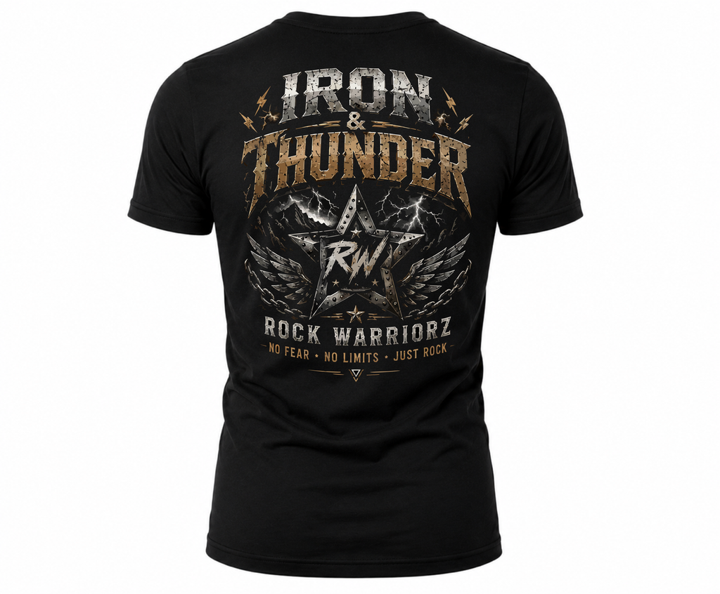 Rock Warriorz Iron Thunder Black T-Shirt