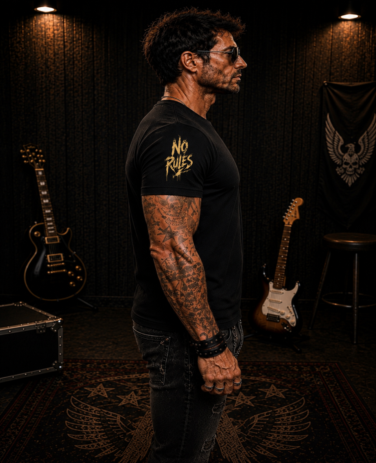 Rock Warriorz Iron Thunder Black T-Shirt