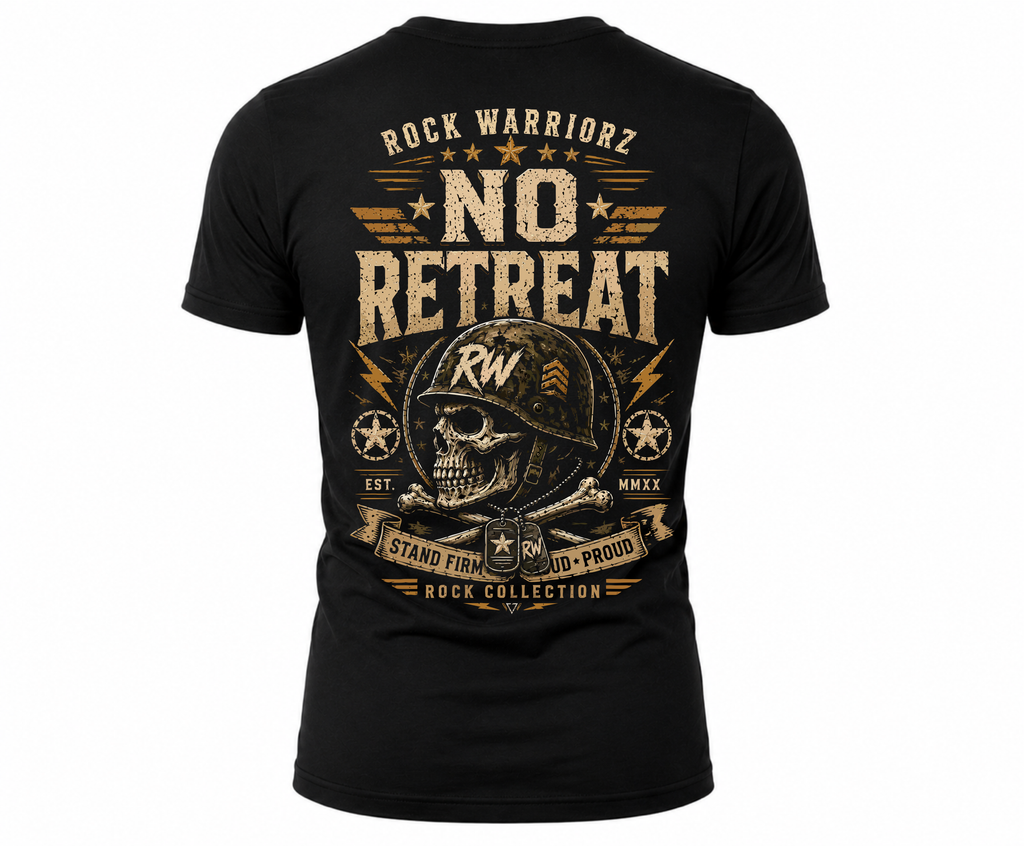 Rock Warriorz No Retreat Black T-Shirt
