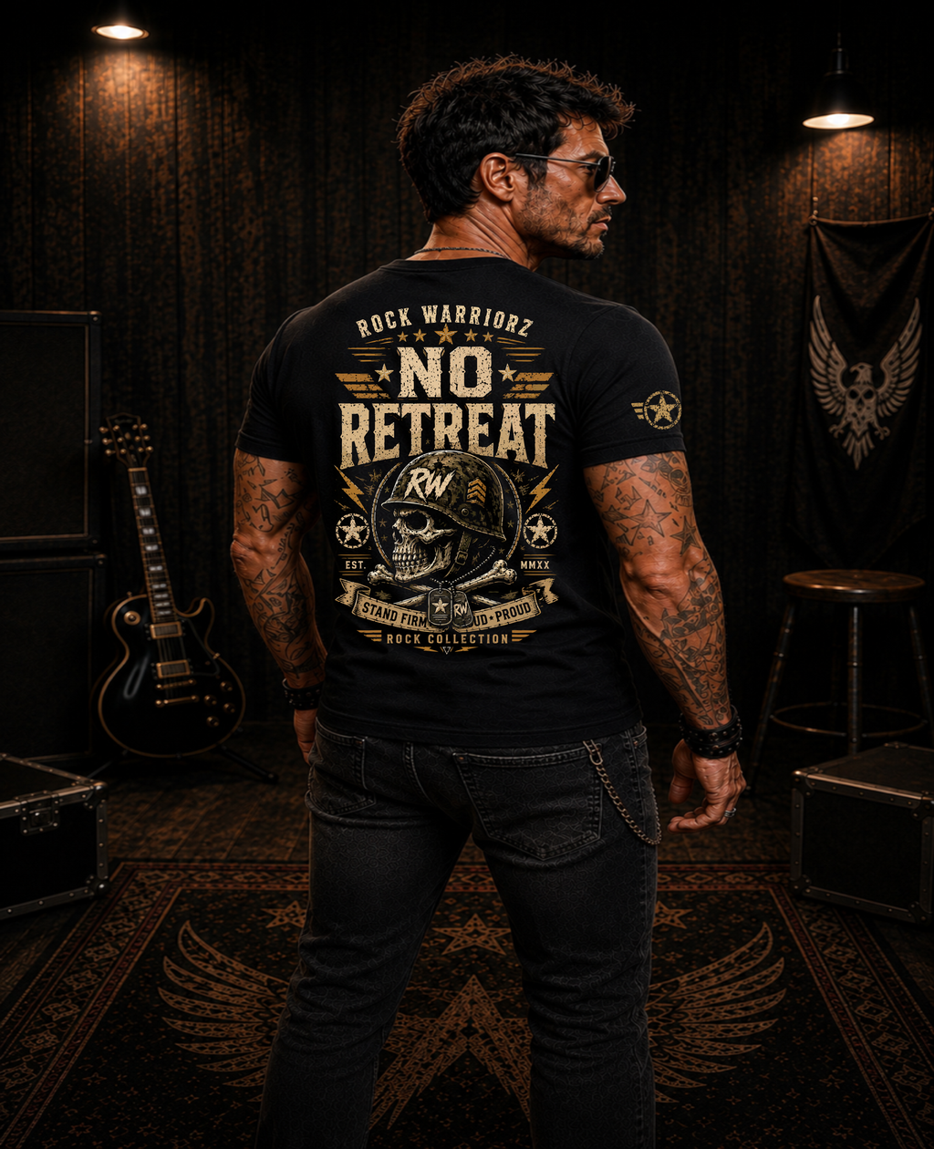 Rock Warriorz No Retreat Black T-Shirt