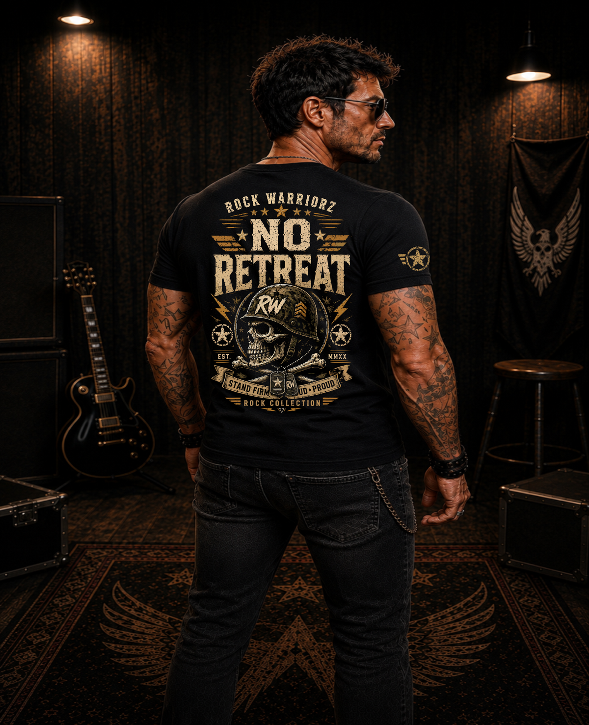 Rock Warriorz No Retreat Black T-Shirt