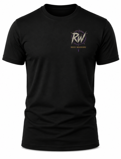 Rock Warriorz Born to Rock T-Shirt Front and Back Logo