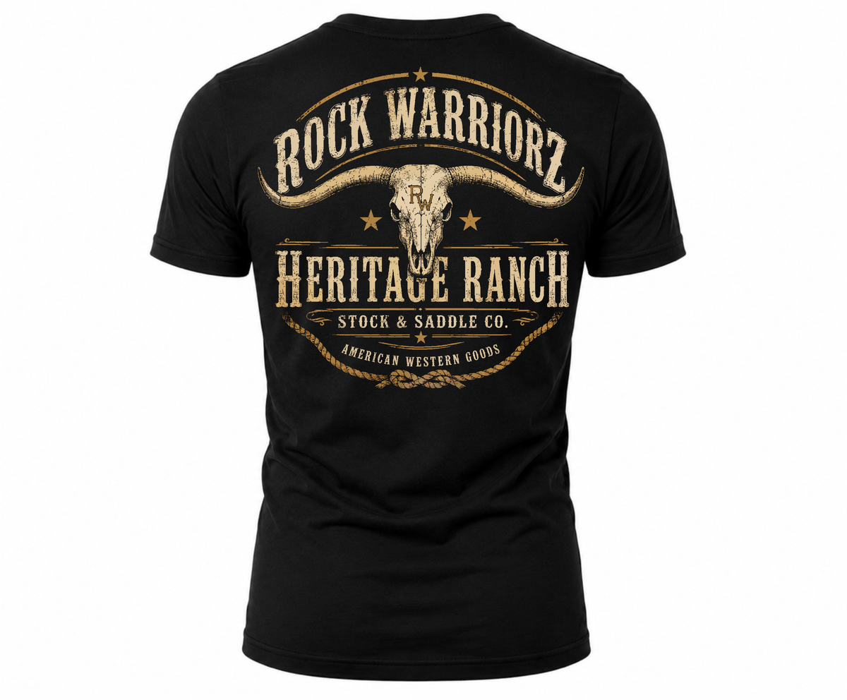 Rock Warriorz Heritage Ranch Black T-Shirt