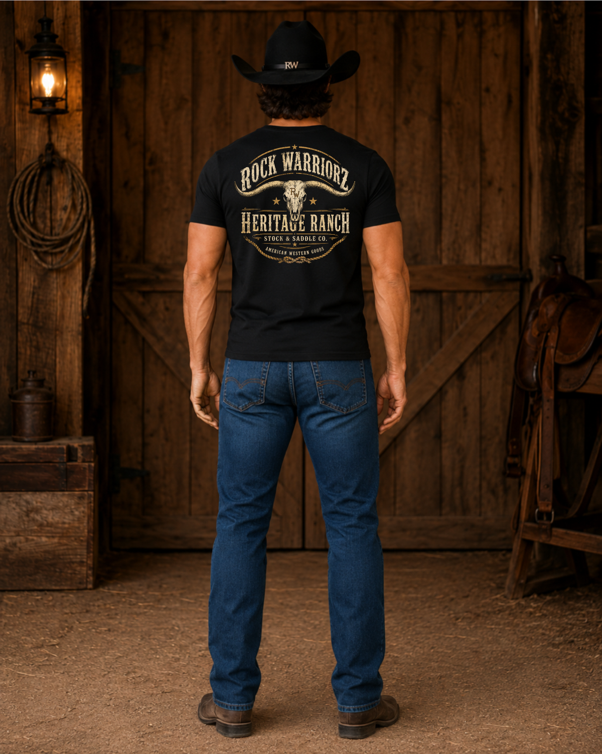 Rock Warriorz Heritage Ranch Black T-Shirt