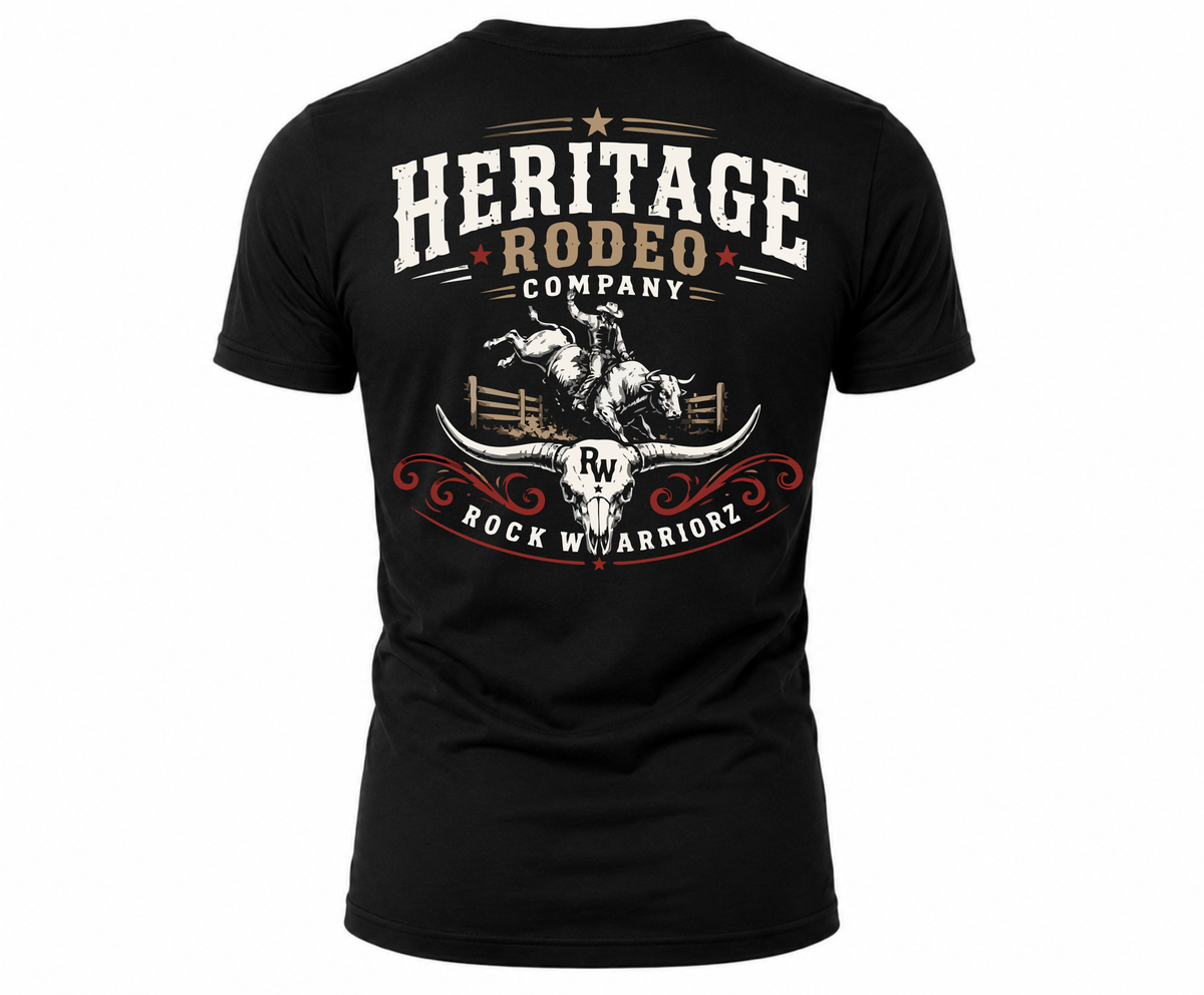 Rock Warriorz Heritage Rodeo Black T-Shirt