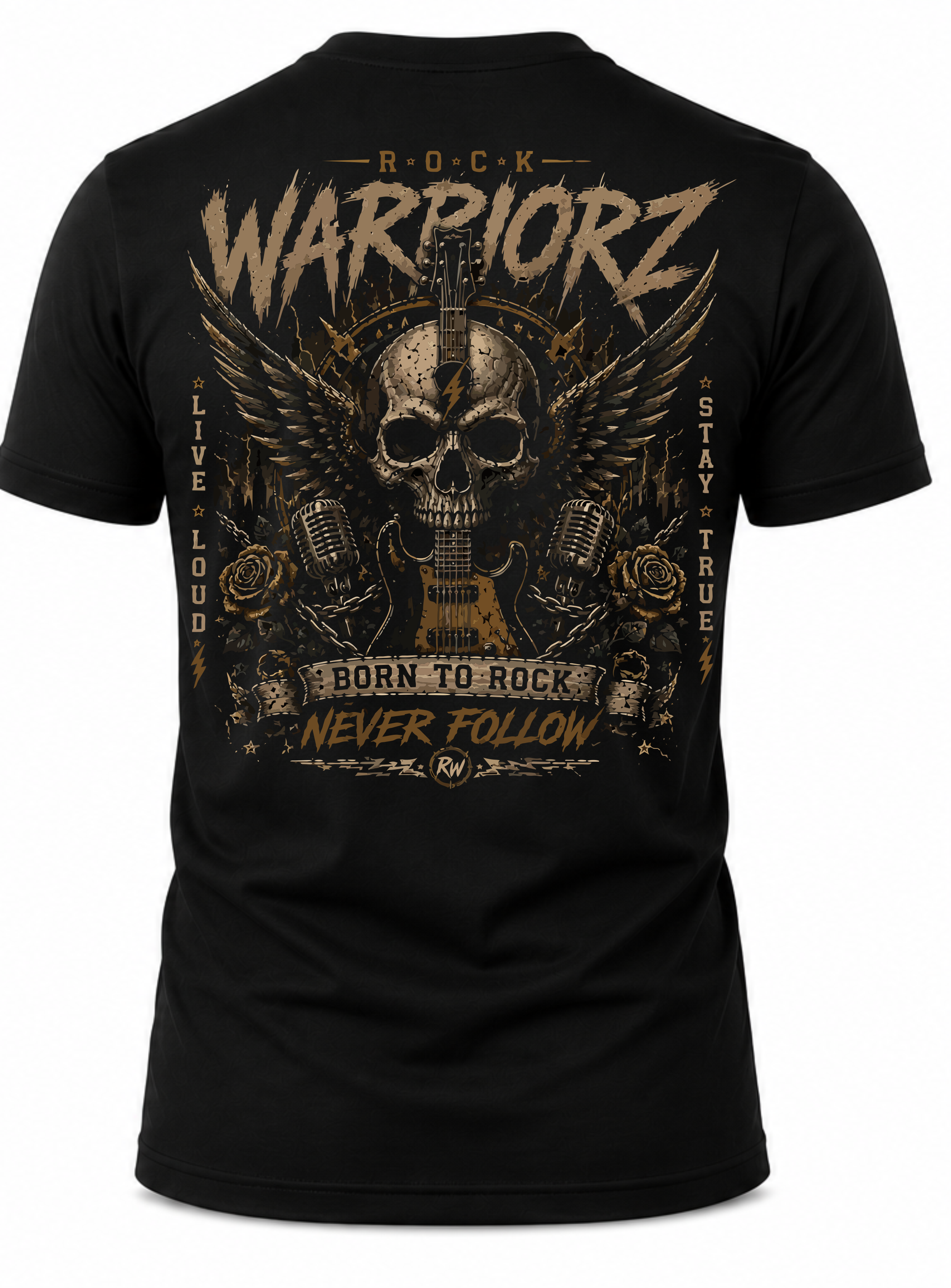 Warriorz Live Loud Stay True Front and back T-Shirt