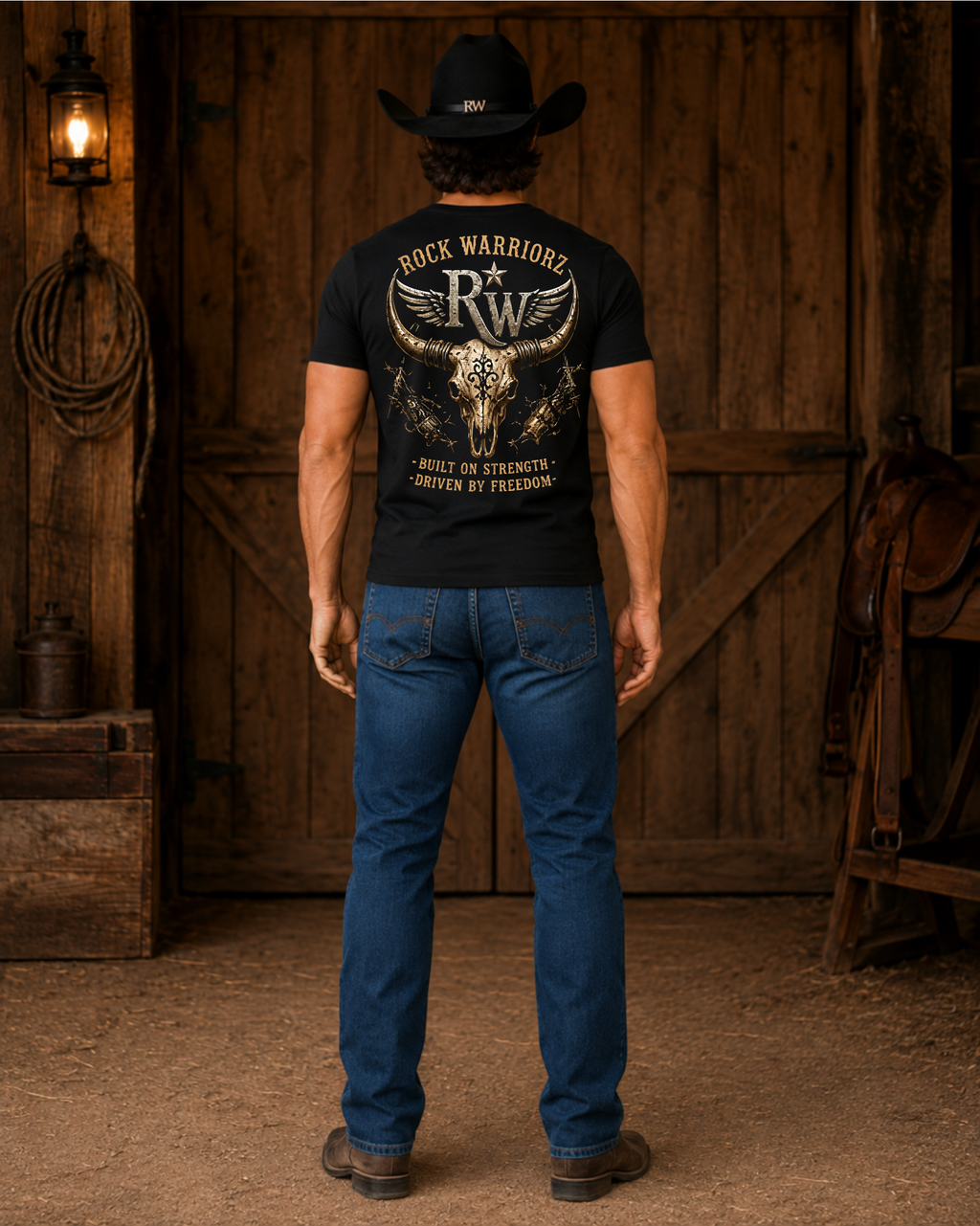 Rock Warriorz Built on Strength Black T-Shirt