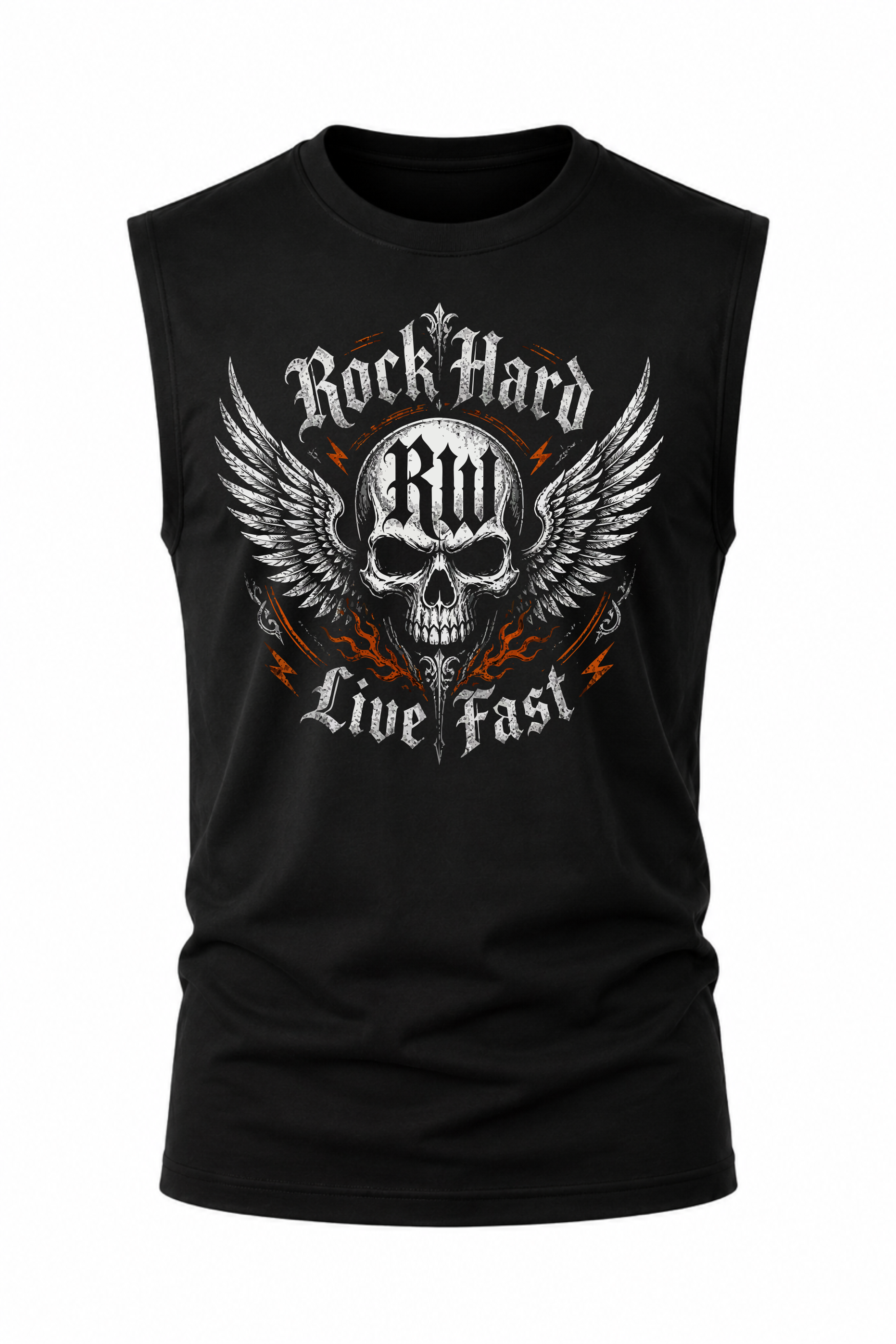 Rock Warriorz Rock Hard Live Fast Sleeveless T-Shirt