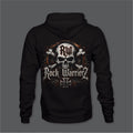 Rock Warriorz Hoodie Front Back and Left Sleeve Logo