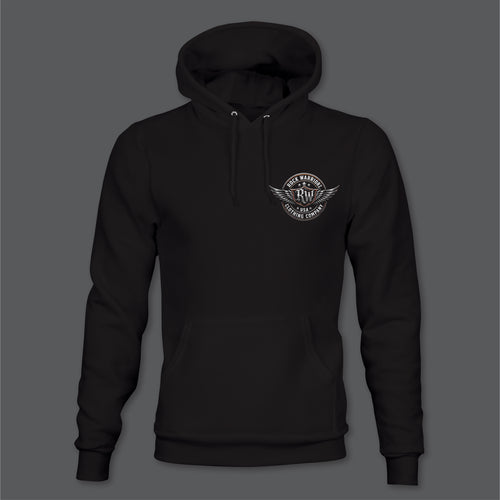Rock Hard Live Fast RW Hoodie Front Back Left Sleeve