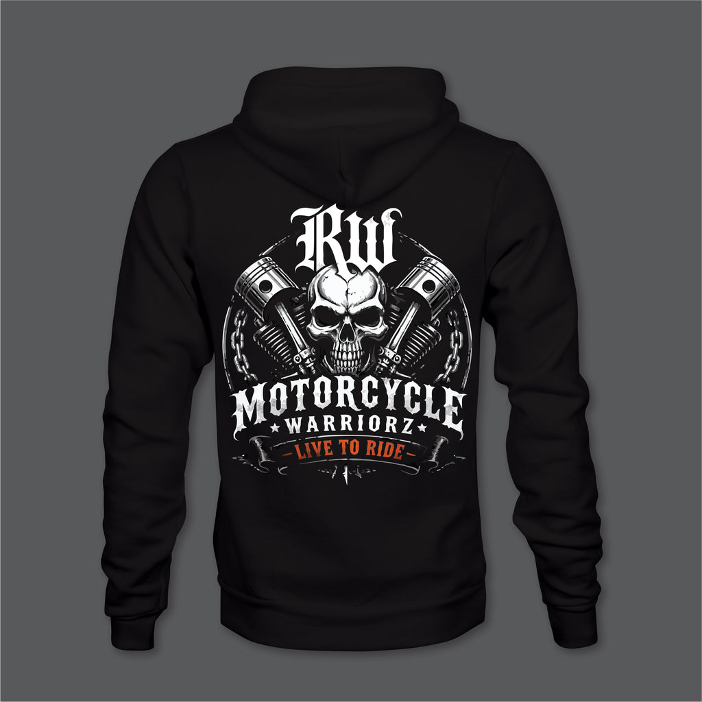 RW Live to Ride Hoodie Front Back Left Sleeve Logo