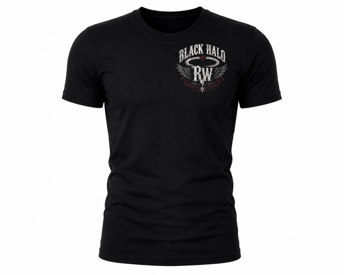 Rock Warriorz Black Halo Live Loud Stand Tall Black T-Shirt