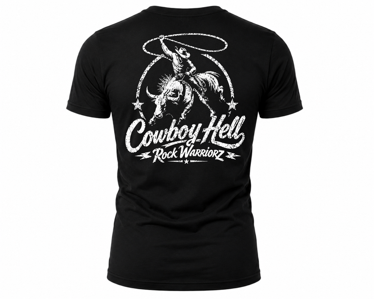 Rock Warriorz Cowboy Hell Black T-Shirt
