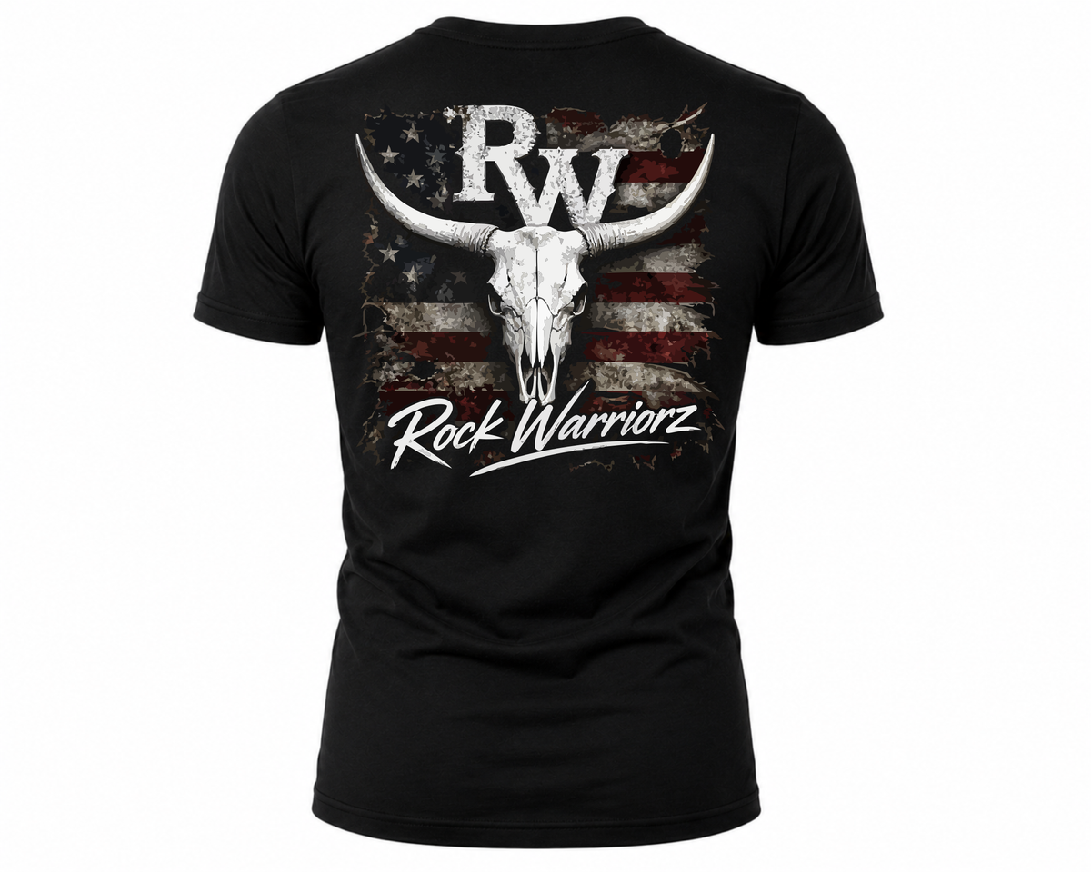 Rock Warriorz Flag Bull Skull