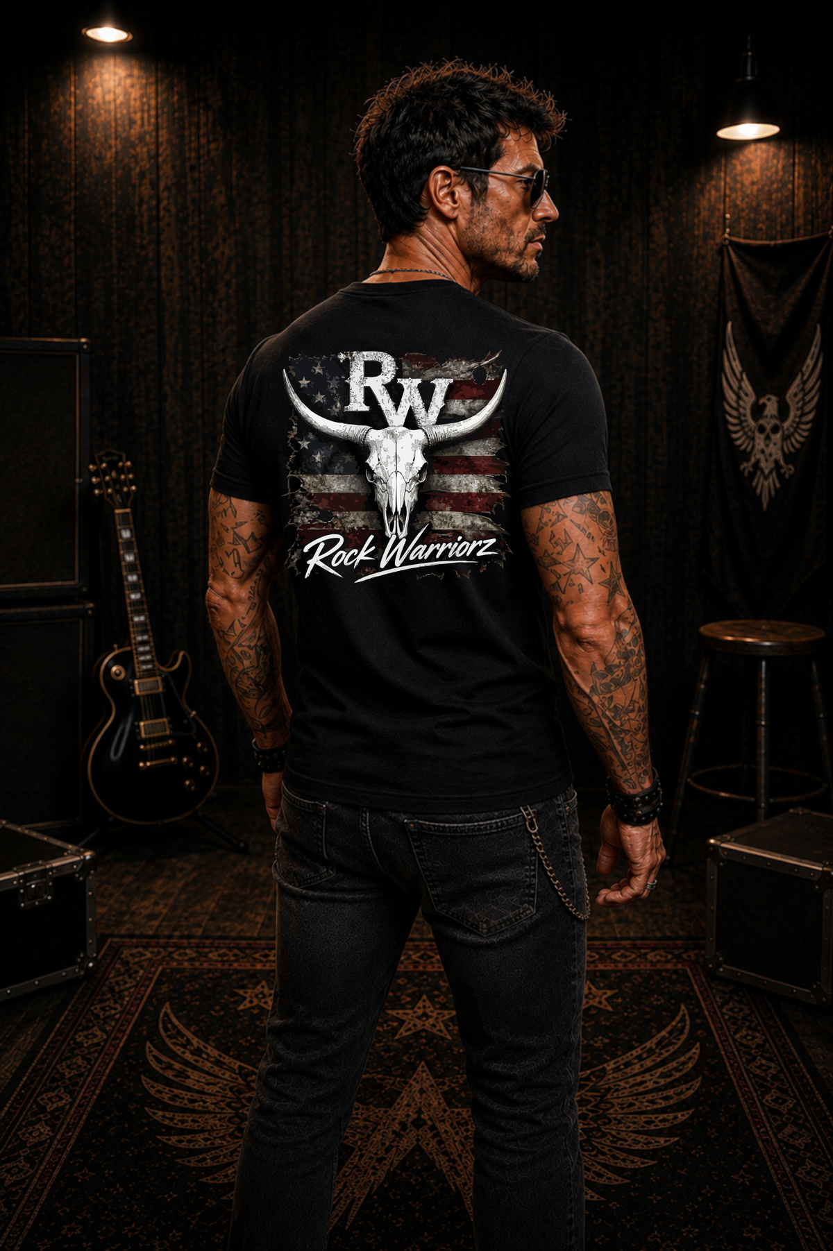 Rock Warriorz Flag Bull Skull