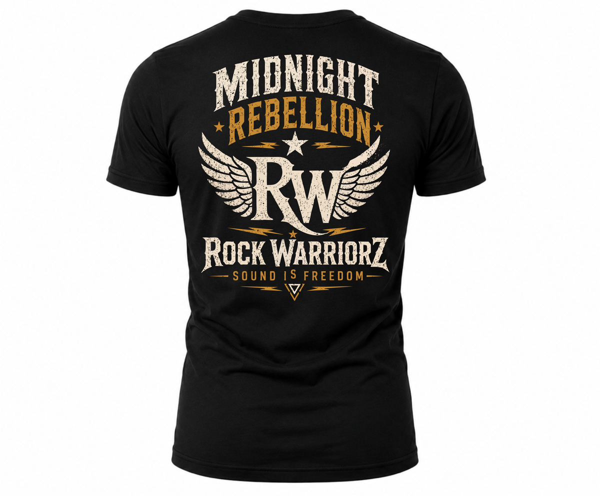Rock Warriorz Midnight Rebellion Black T-Shirt