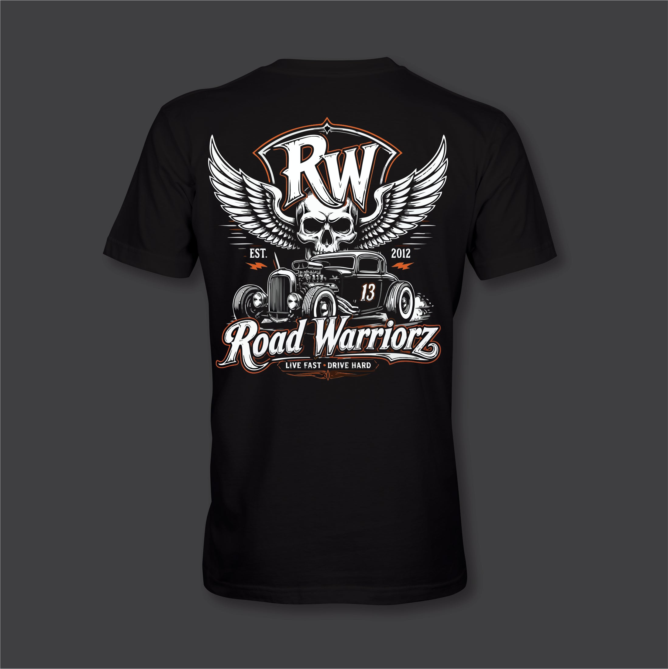 RW Road Warriorz Front Back Logo